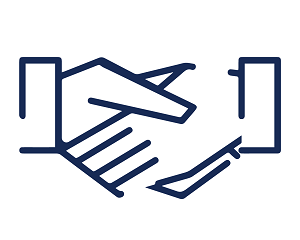 Icon of a handshake, collaboration