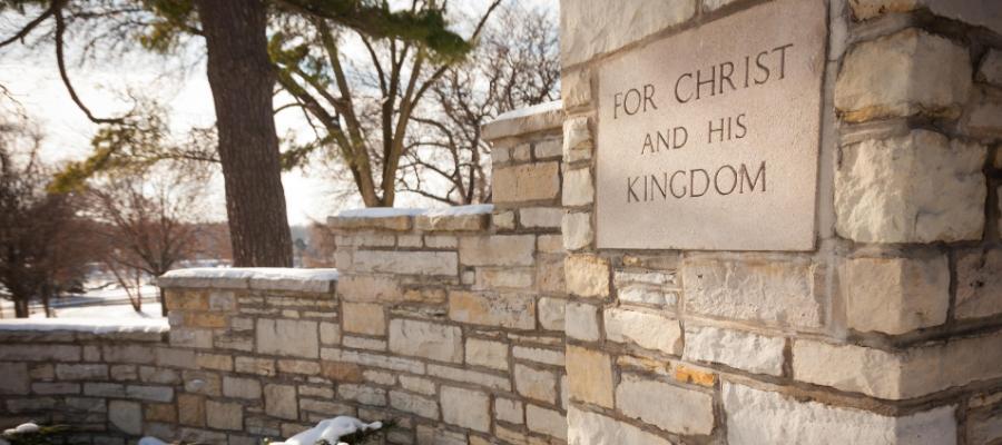 Stone Wall with For Christ and His Kingdom
