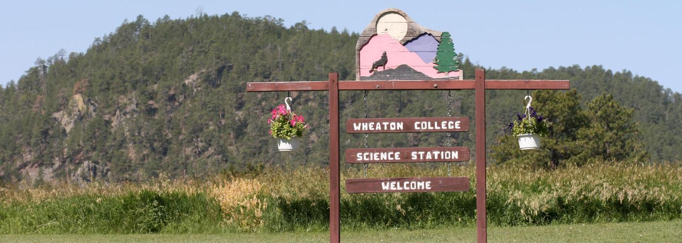 Wheaton College Black Hills Welcome Sign