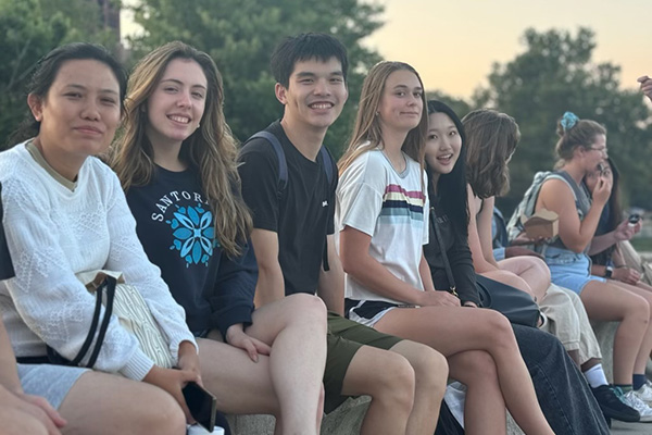 A group of students smiling.